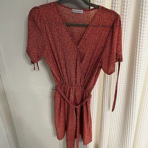 Paper Crane Elastic Waist Mini Dress